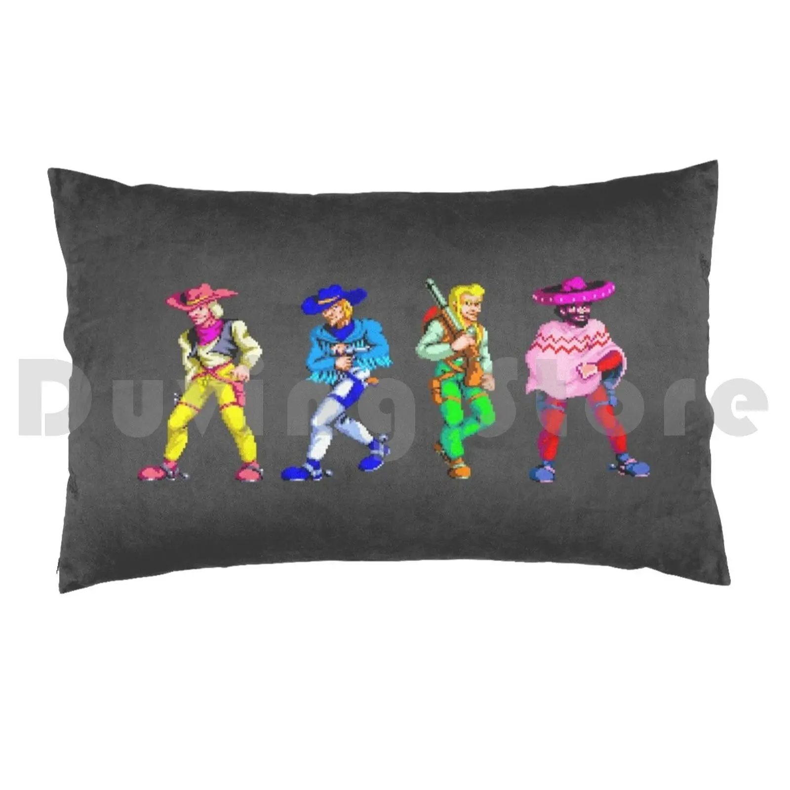 Steve , Billy , Bob , And Cormano Pillow Case DIY 50*70 Sunset Riders Super Super Nes Snes Super