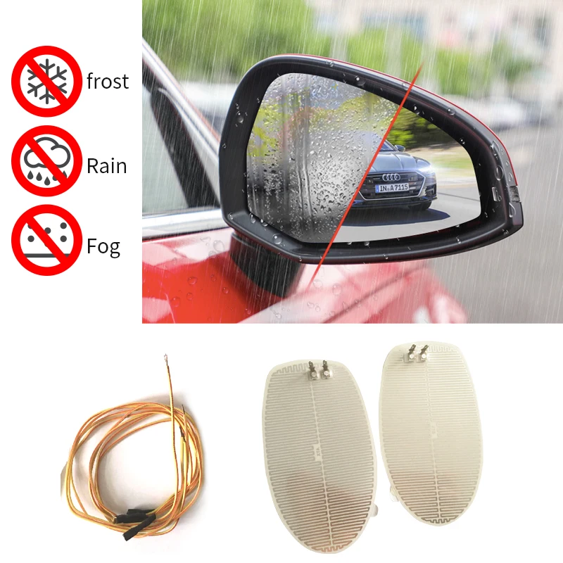 Rear view mirror heater anti-fog anti rain fog frost electric cover mirror for Car exterior glass mirror parts to detect blind