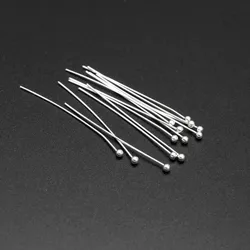 100pcs/lot 16 20 25 30 40 45 50mm Gold Silver Metal Ball Head Pins For Diy Jewelry Making Head pins Findings Dia 0.5mm Supplies