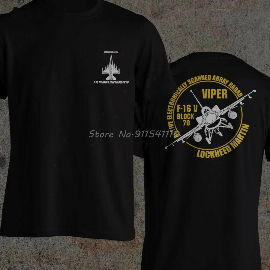 F-16 Viper Fighting Falcon with AESA Radar by Lockheed Martin Electronic Warfare  Men Cotton Tees Harajuku Streetwear