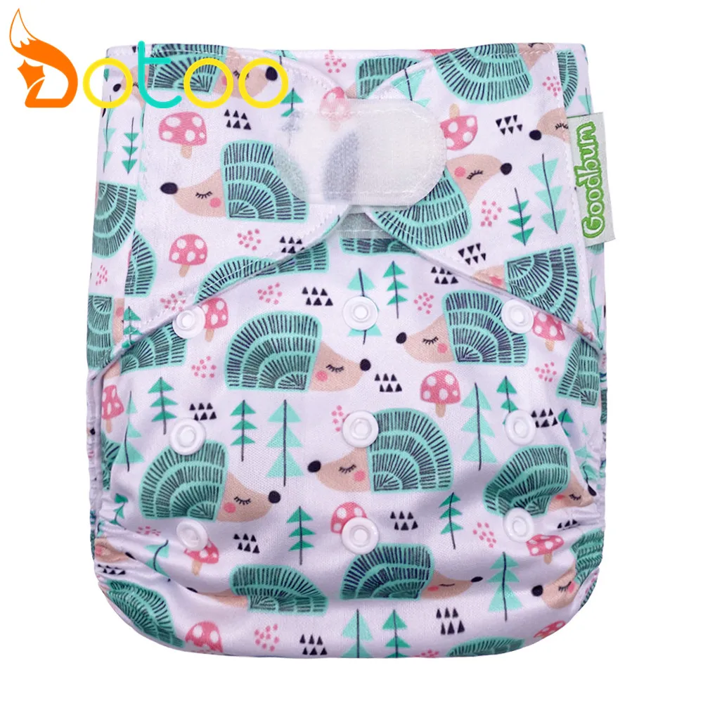 

Dotoo Cute Hedgehog Hook Loop Cloth Diaper Washable Adjustable Nappy For 3-15KG Baby