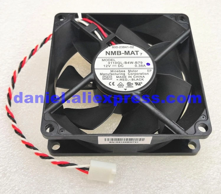 New 8025 8cm fan 3-wire double ball high air volume 3110gl-b4w-b79 12V 0.38a