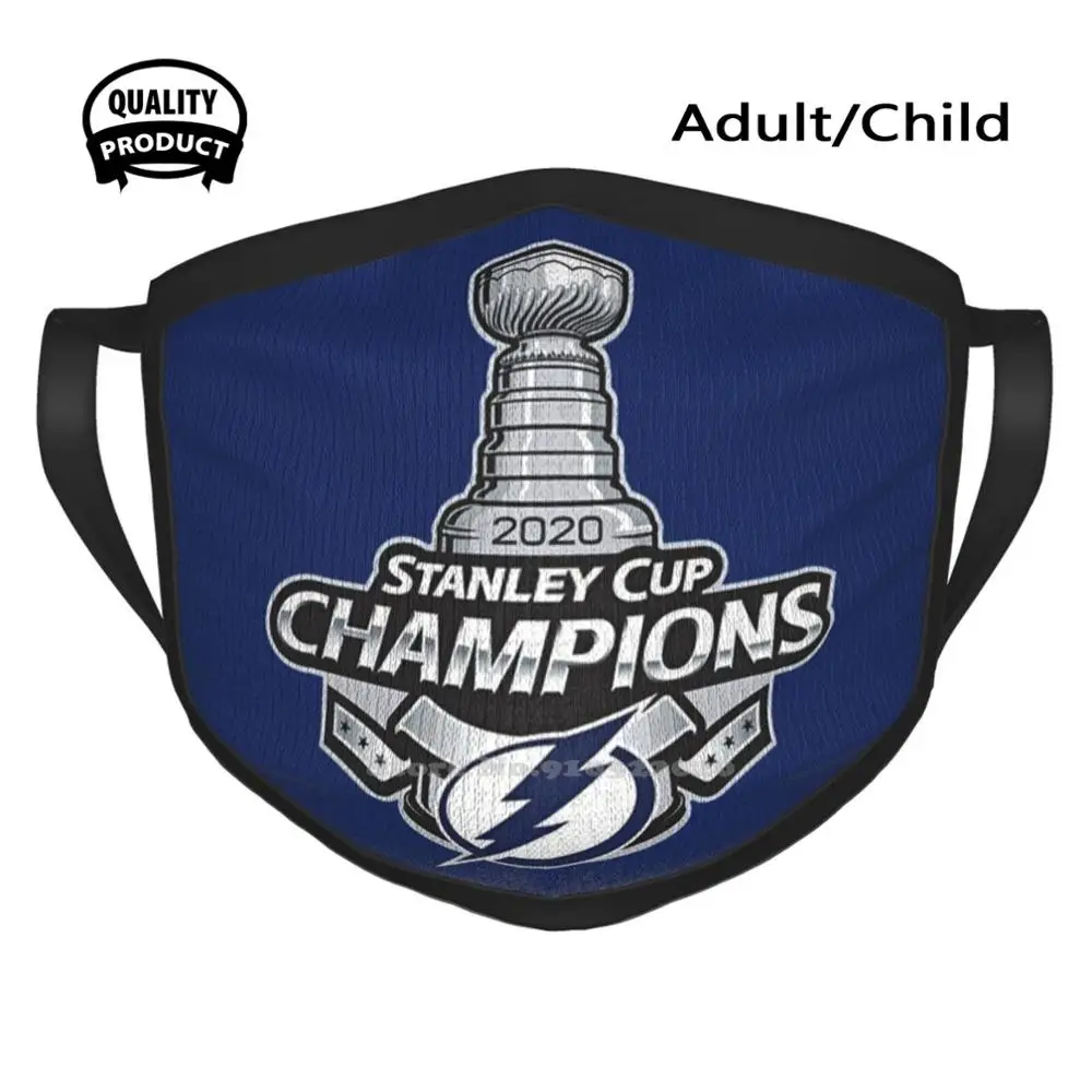 

Lightning Champs Breathable Soft Cotton Mouth Masks Lightning Tampa Cup Bay Stanley Hockey