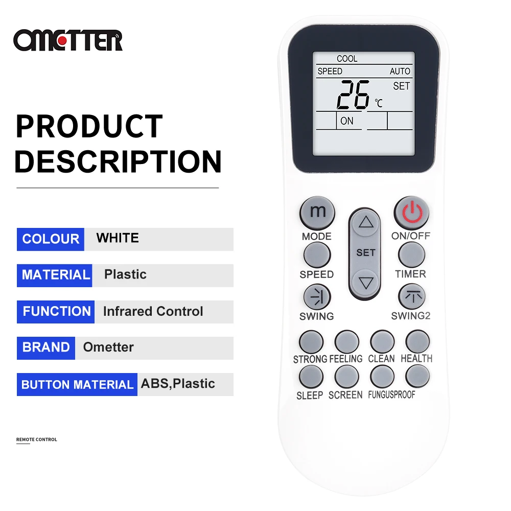 Nova Adequado para שלט למזגן אלקטרה para AUX Ar Condicionado Controle Remoto YKR-K/002E 204E