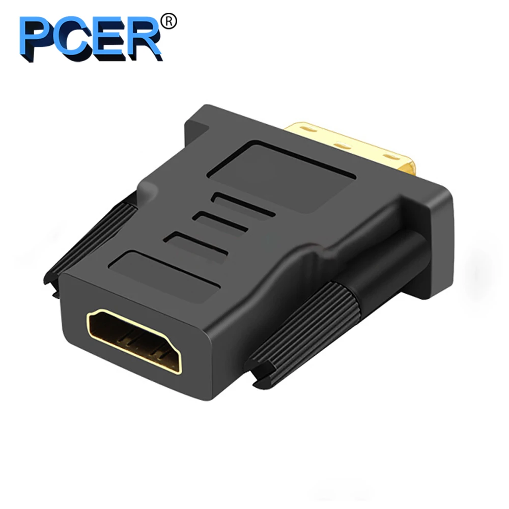 Convertitore DVI maschio DVI a HDMI 1920*1080P Supporto per la risoluzione per la Visualizzazione Del Computer Schermo del proiettore tv DVI adattatore HDMI adattatore