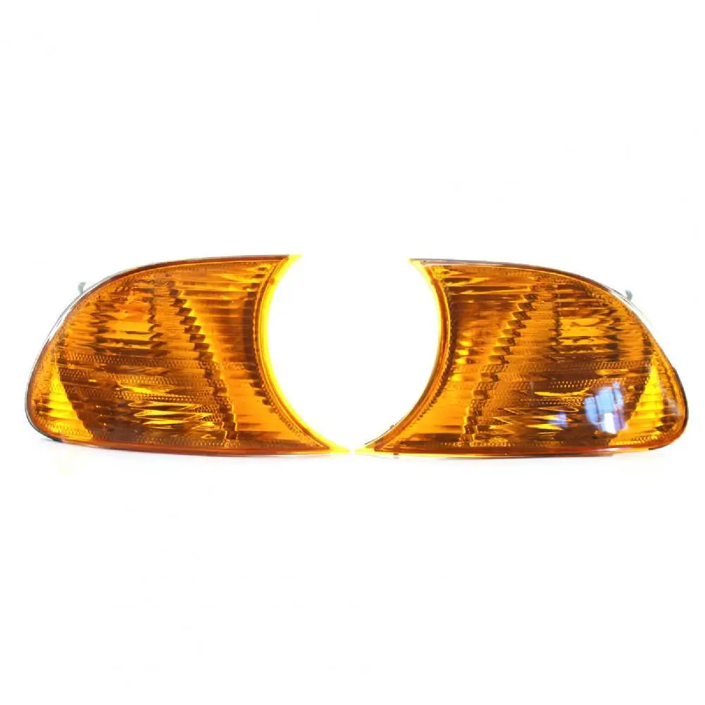 

Turn Signal Light Cover Durable Professional Yellow Lens Left Right Corner Lights 63126904299 631269042300 for BMW E46 1998-2001