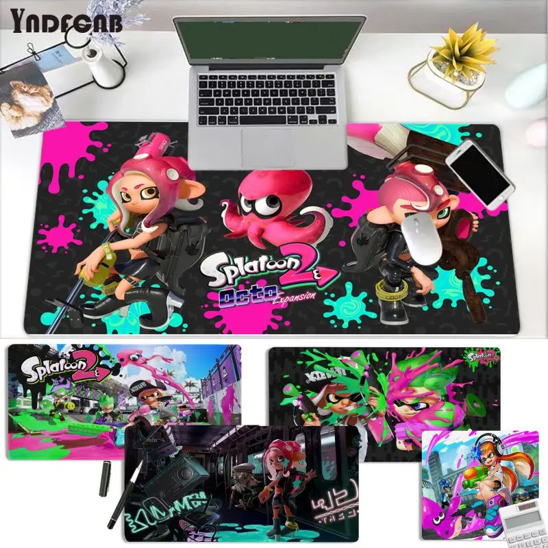 YNDFCNB Splatoon 2020 New Natural Rubber Gaming mousepad Desk Mat Size for Deak Mat for overwatch/cs go/world of warcraft