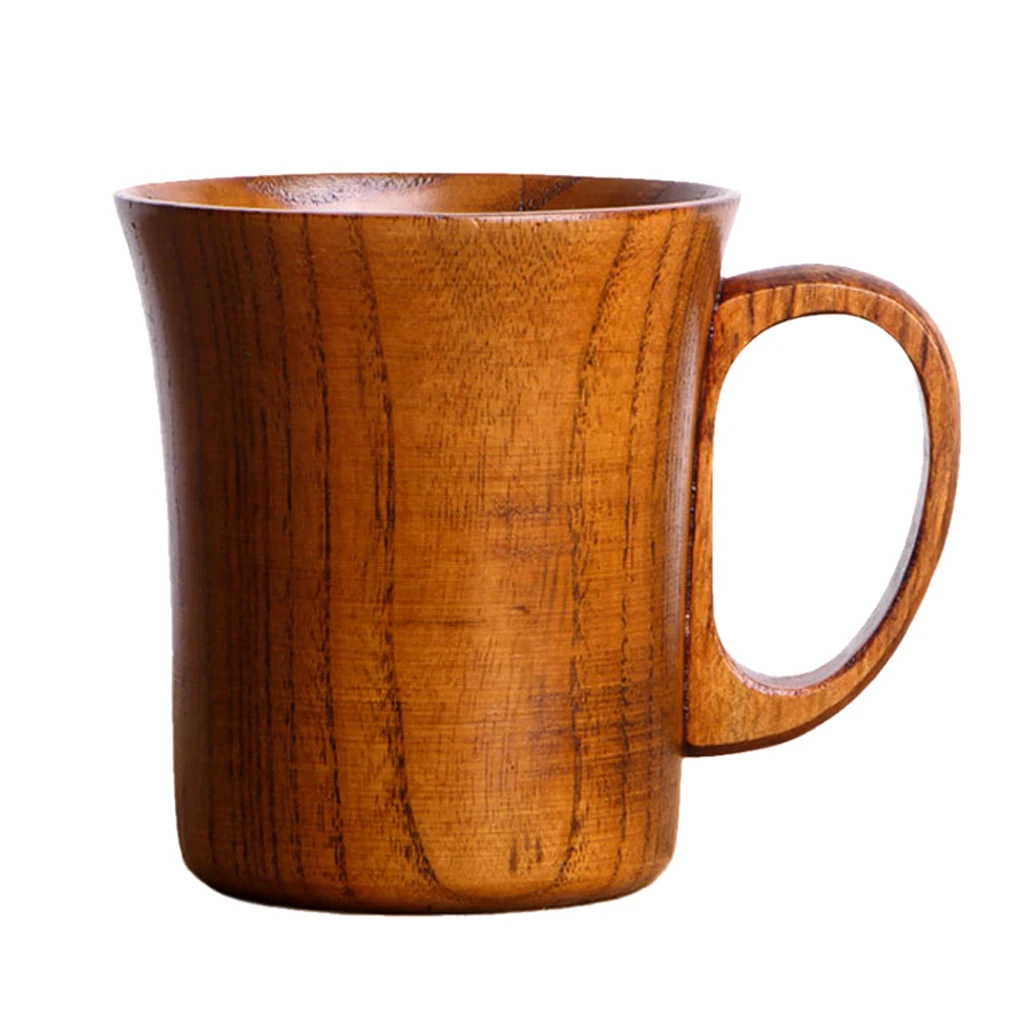 Wood Cup Mug Beer Coffee Tea Juice Milk Mug Tankard Handcrafted for Camping Picnic Home Office Party Home Accessories