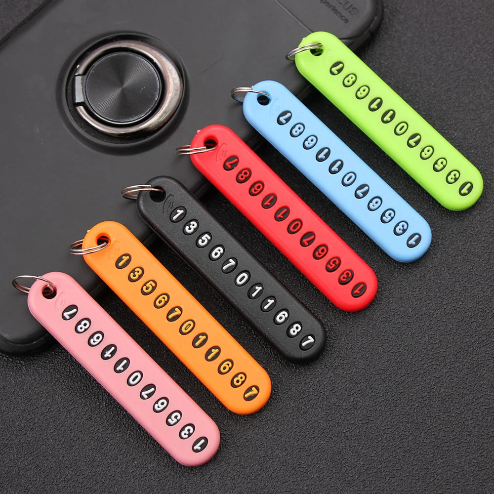 5 PCS lot Keychain with a set phone number, keychain with a phone number, keychain from the loss of things