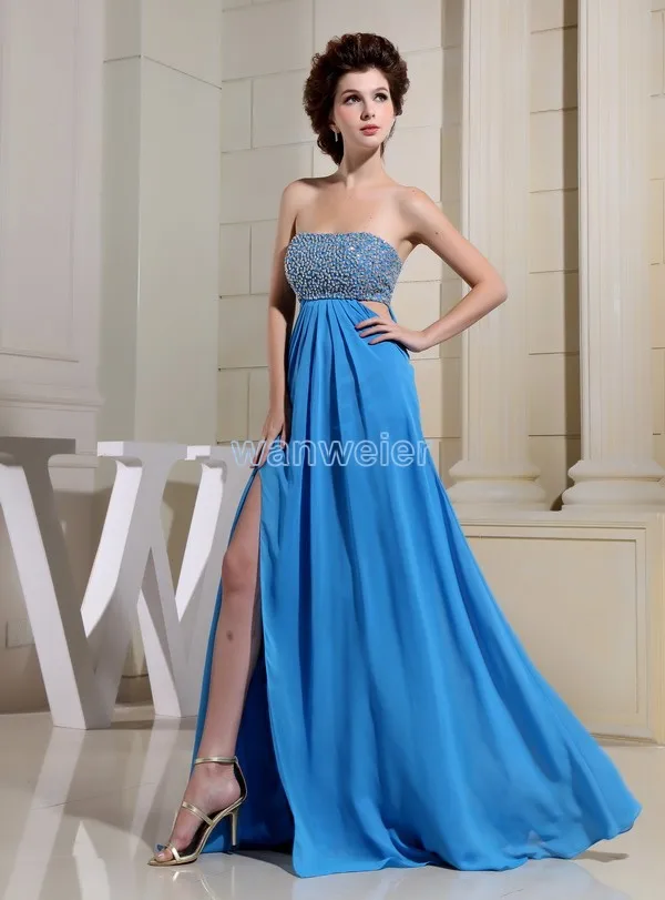 

free shipping 2023 party formal dress blue sexy maxi dresses long new design brides maid dress chiffon prom evening Dresses