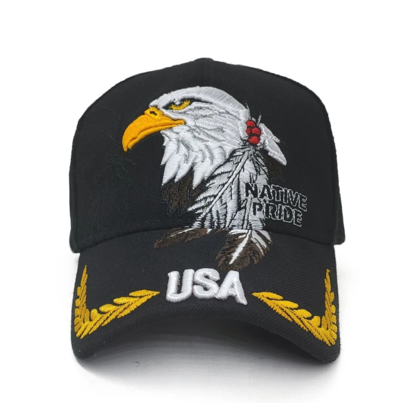 Luxury Embroidery Eagle Mens Baseball Cap Black Cheap Snapbacks Outdoor Sports Dad Hats Dropshipping