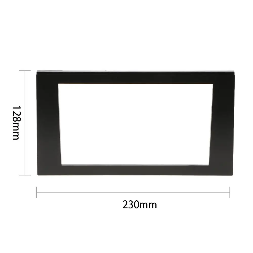 Car Stereo Radio Fascia Panel Trim 2Din Frame for Audi A4 B6 B7 SEAT Exeo Radio Installation Double Din Car Dash Cover Frame ABS