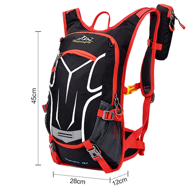 18L Motorcycle Backpack Cycling Bag Waterproof Shoulders Climbing Cycling Backpack Bag Motocross Racing Package with Rain Cover.