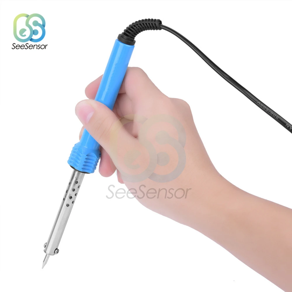 Electric Soldering Iron EU Plug AC 220V 240V 40W 60W Welding Solder Rework Station Heat Pencil Repair Tools Color Random