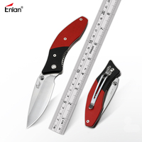 Enlan L06 Folding Knife Black Red G10 Handle 8Cr13Mov Blade Sharp Outdoor Camping Hunting Survive Portable Pocket Knife EDC Tool