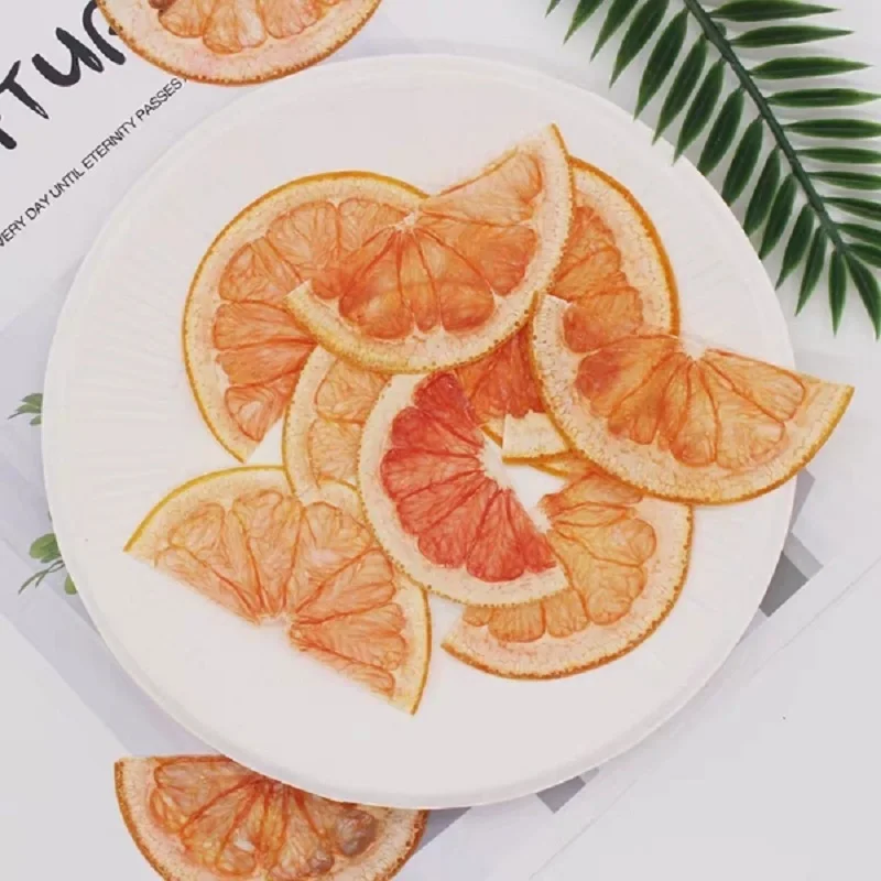 

10pcs Pressed Dried Grapefruit Slices Fruit Plant Herbarium For Jewelry Postcard Invitation Card Phone Case Bookmark Making DIY