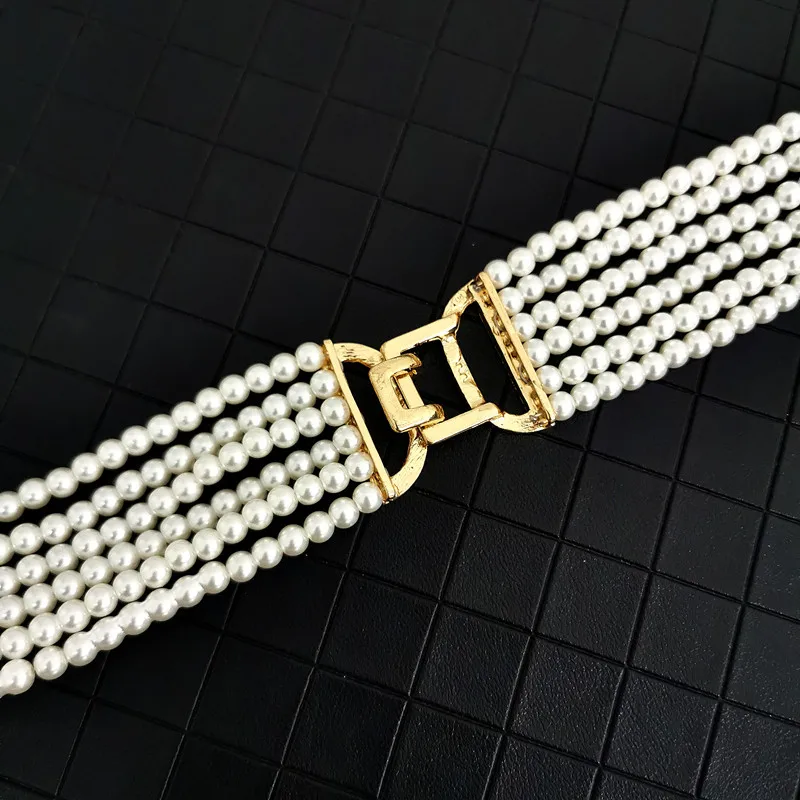 European fashion women's handmade beaded waist chain, adjustable length waist chain party wedding waist chain