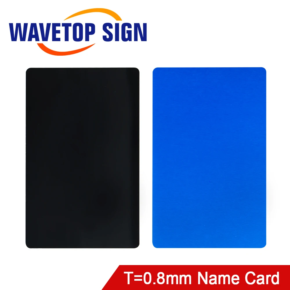 

WaveTopSign 100Pcs/Lot Thickness 0.8mm Business Name Card Multicolor Aluminium Alloy Metal Sheet for Laser Marking Machine