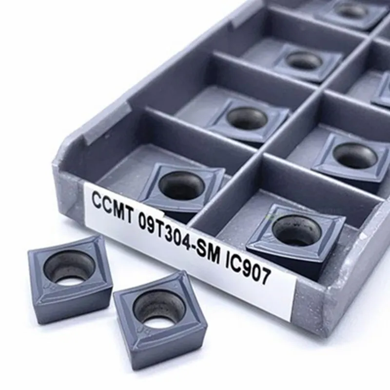 50pcs/lots CCMT09T304-SM IC907 / CCMT09T308-SM IC907 CNC Carbide Turning Inserts Cutting Tool Blade Carbide Tips