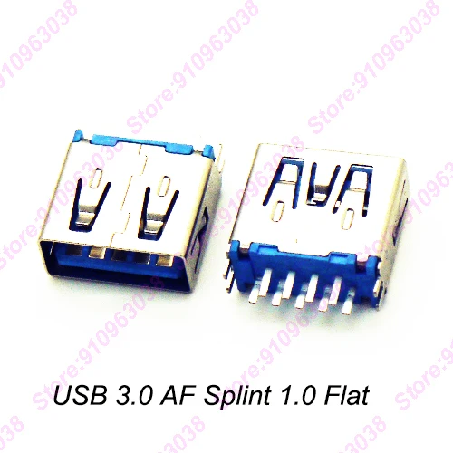 5pieces/10pieces USB 3.0 AF Type High-Speed Socket Connector USB 3.0 Jack Splint 1.0 Flat Mouth For Fast Data Transmission