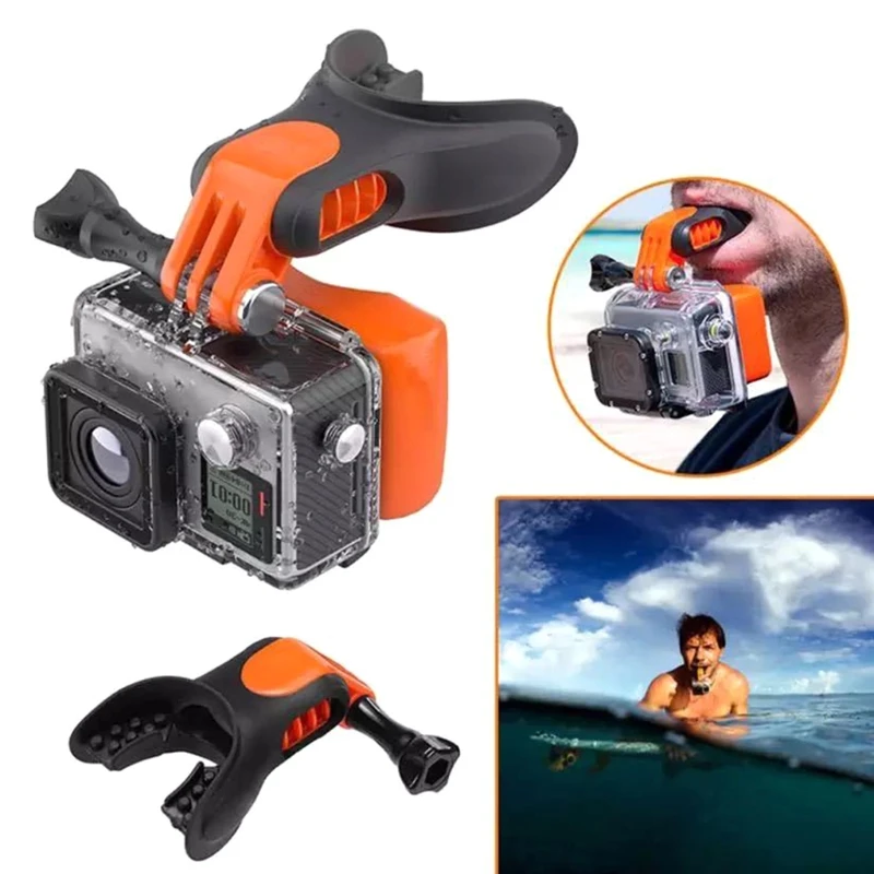 Mouth Mount Kit Surfing Skating Boating Dummy Bite Mouth with Screw Compatible with Hero 10 9 8 7 6 5 4 3+ 3 2 1 Cameras