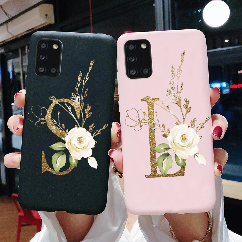 For Samsung Galaxy A31 A 31 Case Cover Slim Matte Custom Cute Letters Soft Silicone Phone Case For Samsung A31 A315F Back Cover