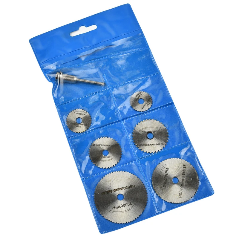 7 قطعة صغيرة HSS شفرة منشار دائري مجموعة أدوات دوارة لقطع المعادن قطع الخشب عجلة أقراص عالية الجودة شفرات منشار النجارة