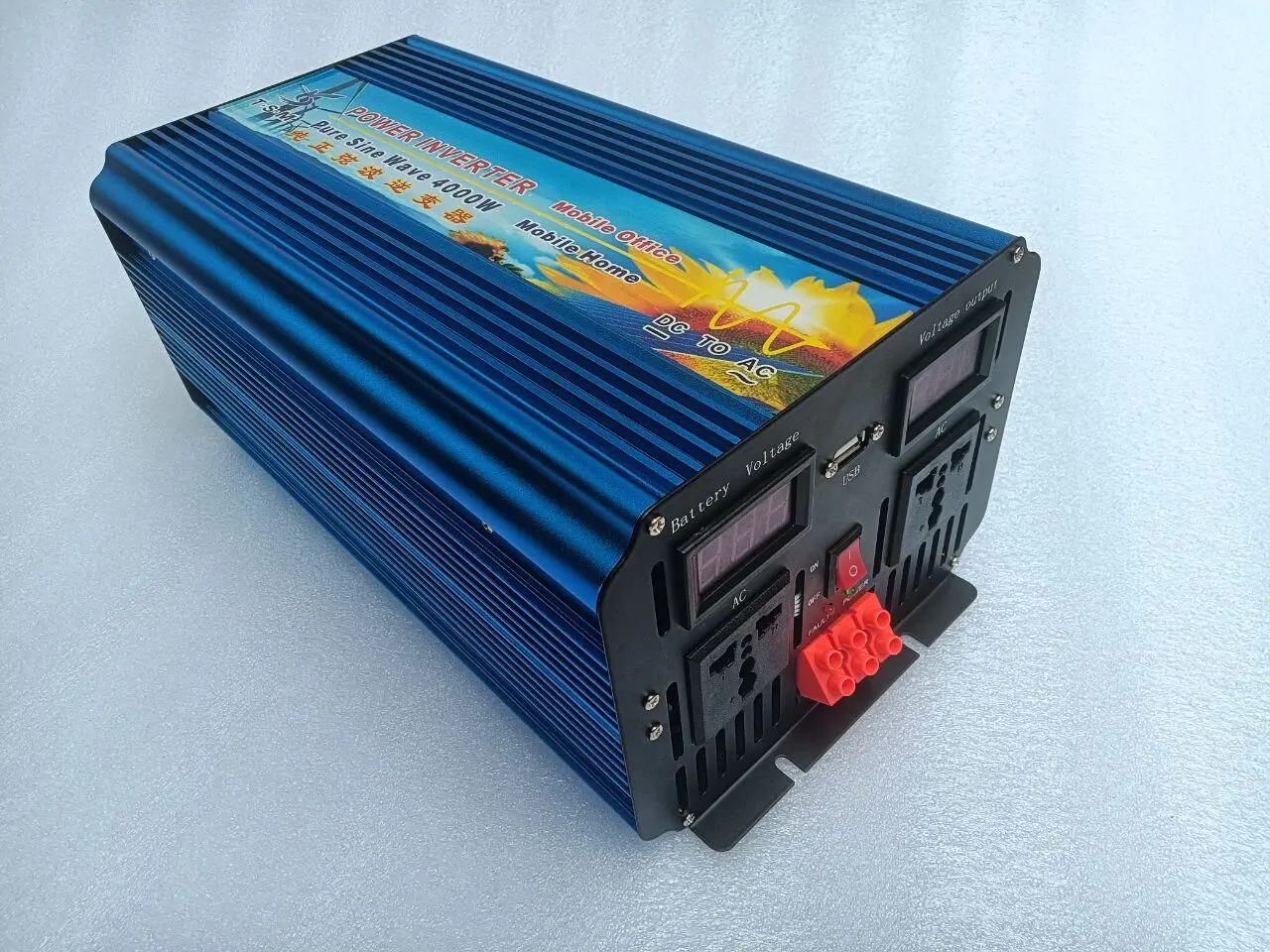 

dc to ac converter 4000W pure sine wave power inverter DC 12V to AC 220V 60HZ digital display