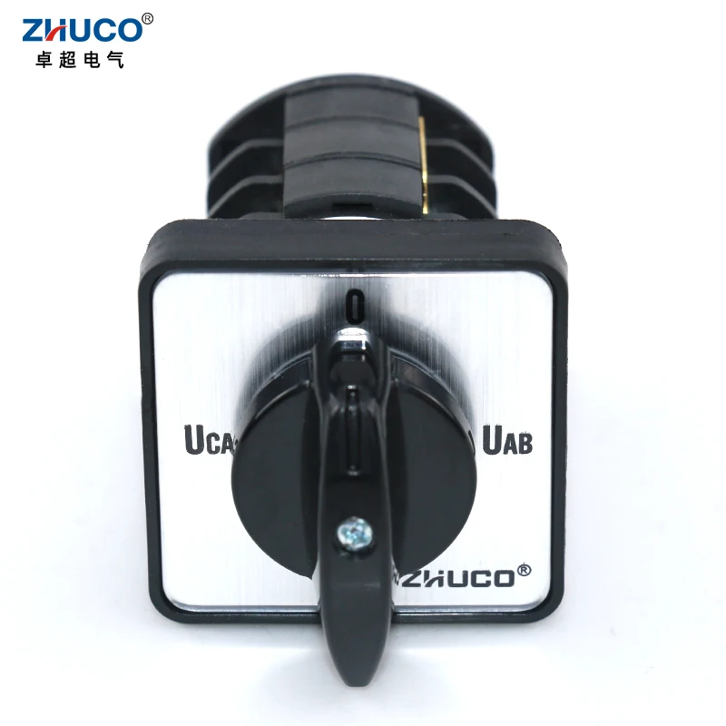 ZHUCO LW8D-10/YH3.3 10A 660V Four Position Three-Phase Measurement Voltmeter Conversion Selector Changeover Transfer Cam Switch