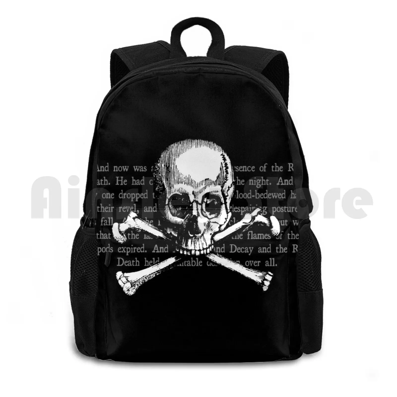 

Vintage Skull Outdoor Hiking Backpack Riding Climbing Sports Bag Skull Skull And Crossbones Vintage Black And White Books Death