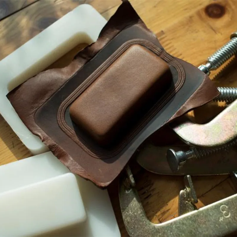 Handmade leather diy tools diamond cut lighter set of tanned leather version drawing pattern shaping mold