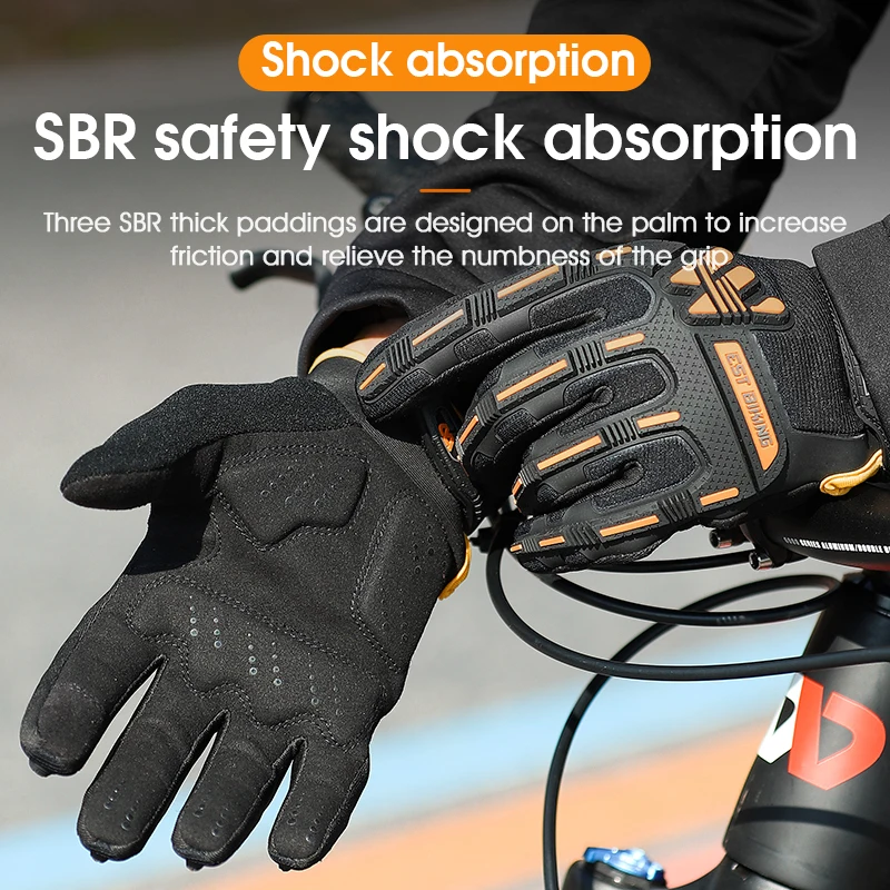 WEST BIKING Warm Winter Motorcycle Gloves Touch Screen Bicycle Cycling Thermal Gloves Sport MTB Road Bike Tactical Gloves