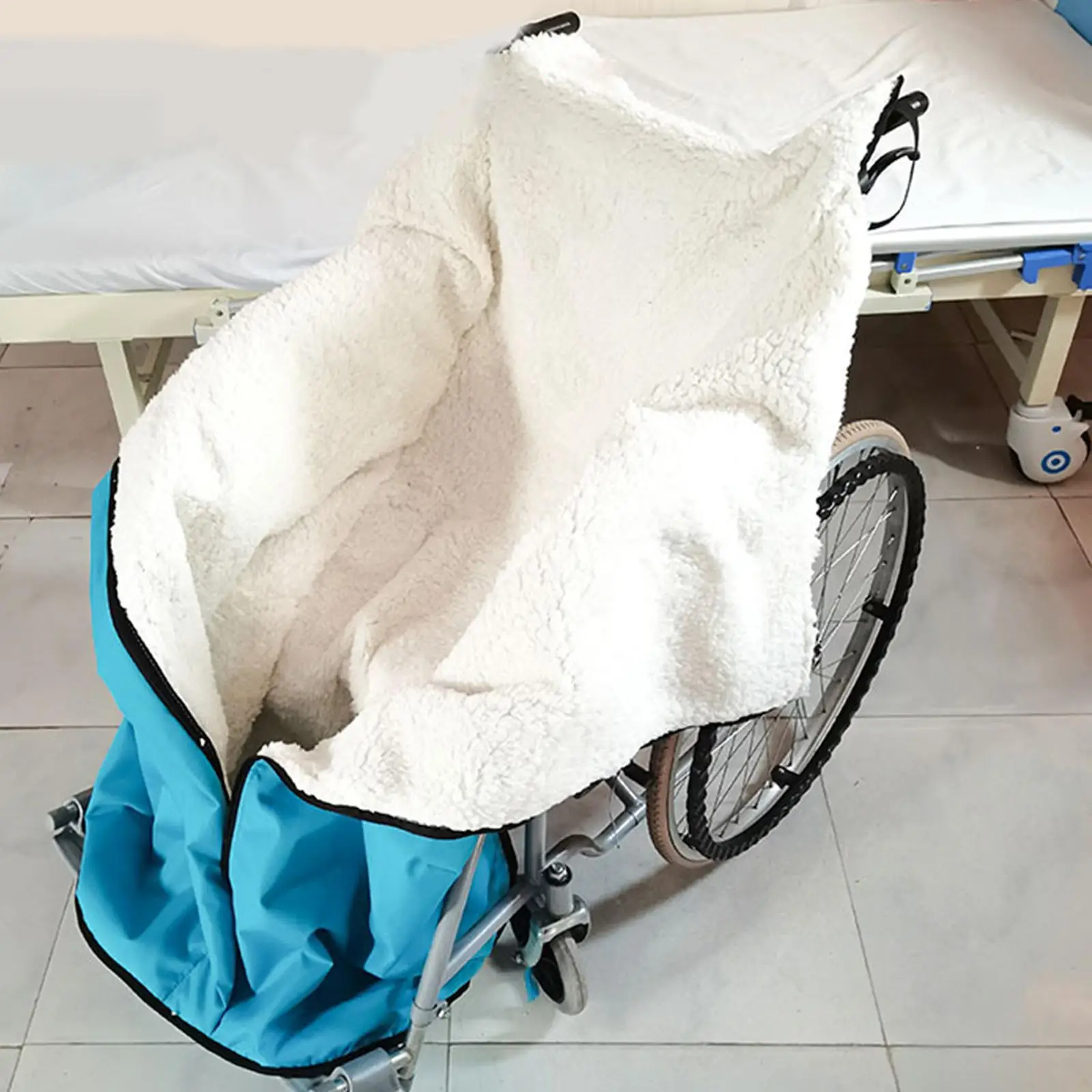 Windproof Zippered Plush Lined Wheelchair Blanket Cover Zip Closure Durable Wheelchair Fleece Throw Cozy Cover Blanket Leg