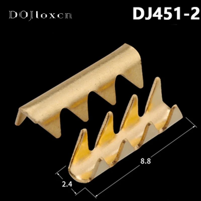 50 Pcs lot Shark Tooth-Shaped Crimping Terminal Brass Wire Buckle Connector 451-1 451-2 451-3 451-4 0.2-4mm2