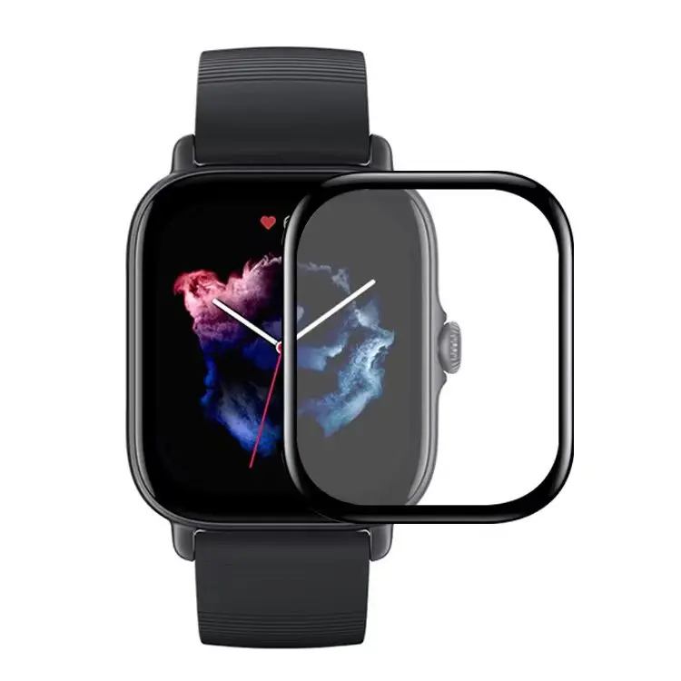 Penutup Pelindung Film Tepi Lembut Melengkung 3D untuk Huami Amazfit GTR 3/3pro/GTS3 GTR3 Pro Aksesori Pelindung Layar Jam Tangan
