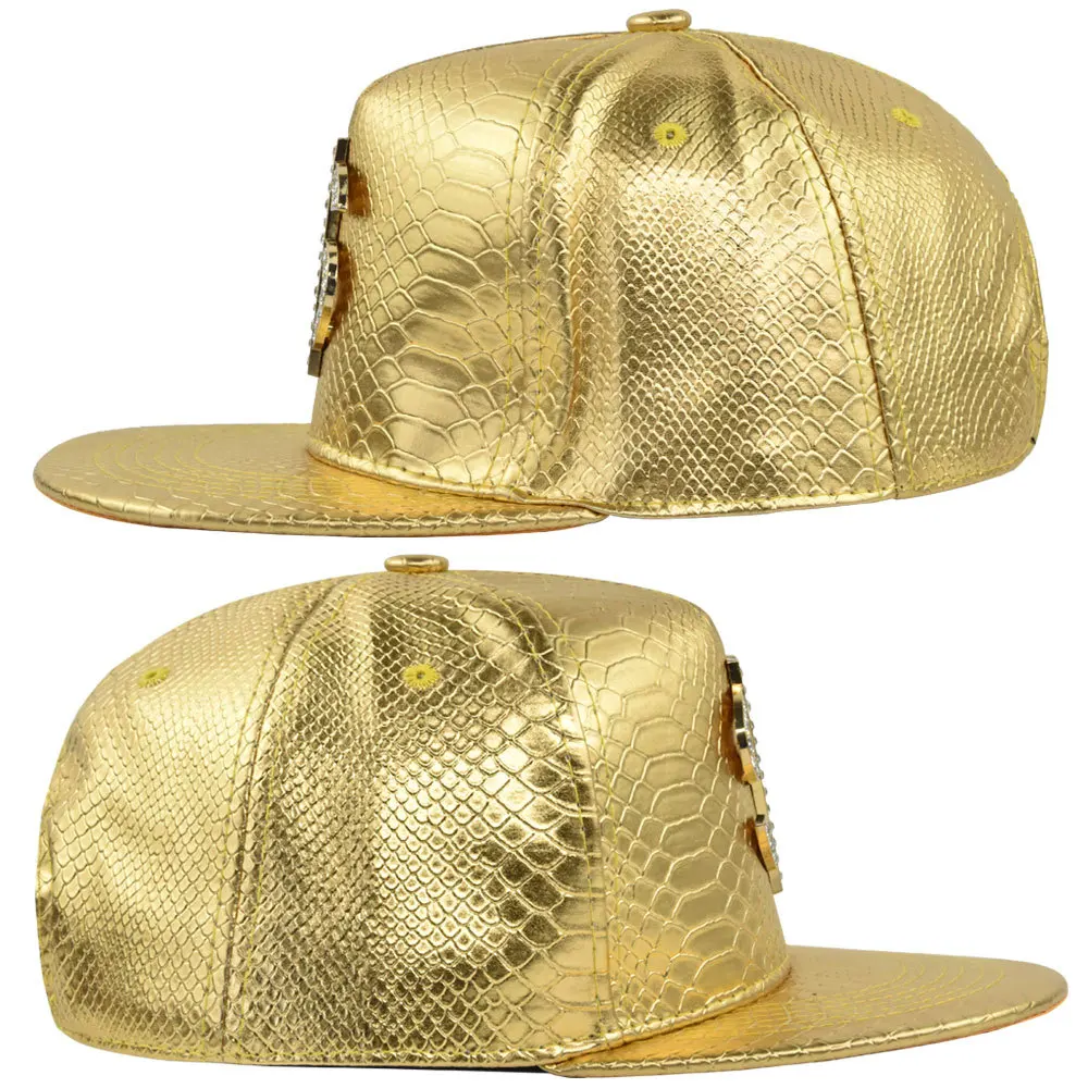Hip-hop cap The cross Jesus metal label Fashion Break dancing Street dance Flat brim hat cap Hip Hop Fitted Cap Youth tide cap