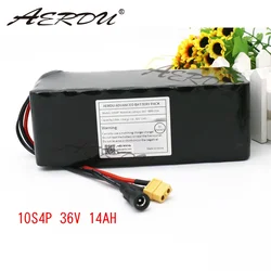 AERDU 36V 10S4P 14Ah 500w 3500mah 18650 with 25A Balance BMS 42V lithium battery pack ebike electric car bicycle motor scooter