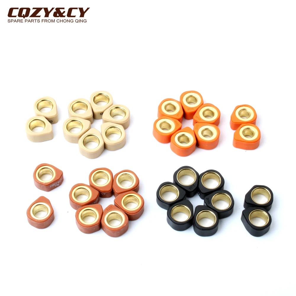 8PC Racing Quality Roller Weights 20x12mm 9g 11g 13g 16g For Yamaha 250 YP Majesty X-City X-Max 250cc 4-Stroke Engine