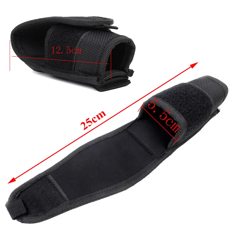 Tactical Molle Flashlight Pouch Protect Holder Portable LED Torch Holster Duty Belt Carry Case Outdoor Camping Hunting Tools