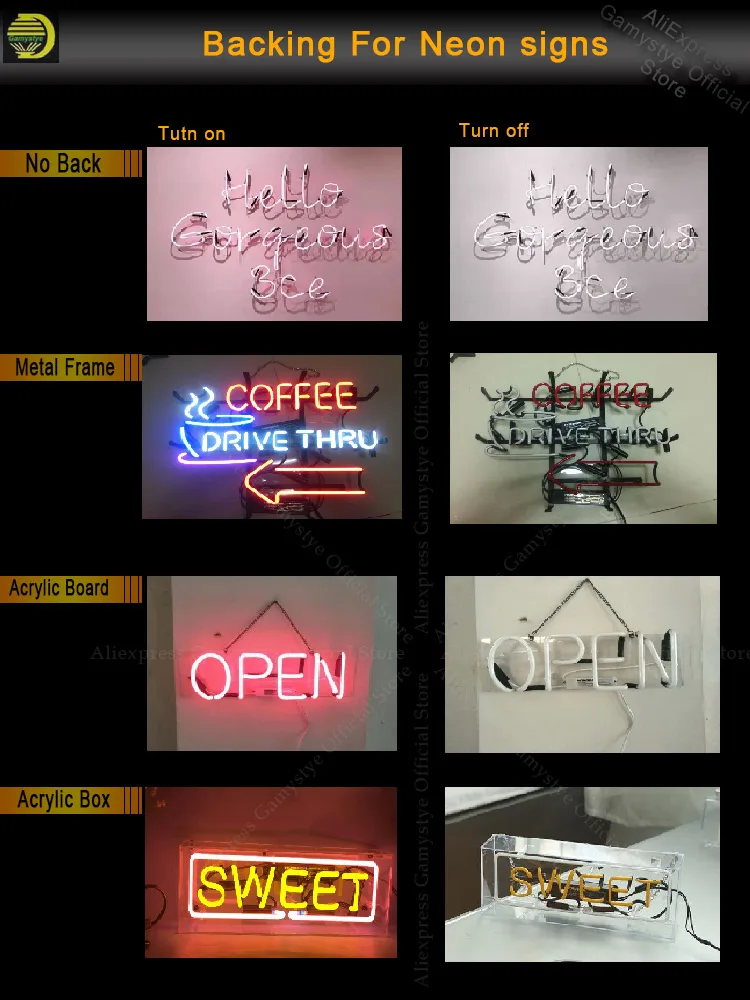 Neon Bord Custom Bier Git Letrero Neon Licht Neon Wandbord Raam Reclame Lamp Versieren Huis Kleur Handgemaakte Echte Glazen Buis