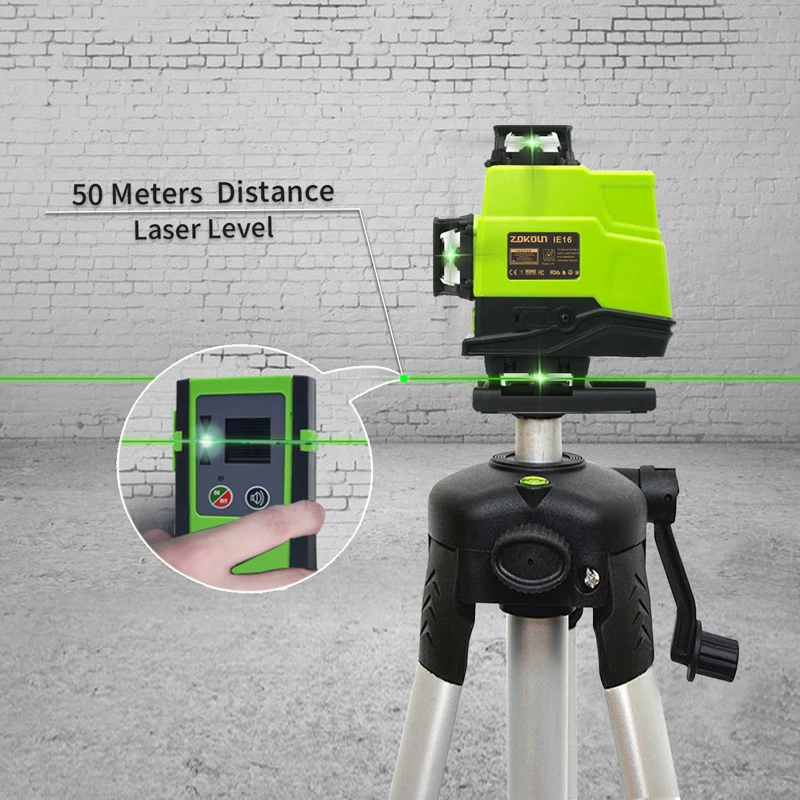 Clubiona 4D German Laser Core Floor and Ceiling Green Lines Remote control Laser Level With 5000mahs Li-ion battery