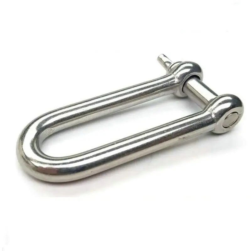 HQ LD01 M4-M16 All Sizes AISI304 Long Straight D Shackle Stainless Steel  Anchor Shackle Chain Wire Rope Connector