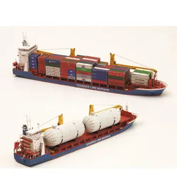 3D Craft 1:400 Poland Gdansk Freighter True Scale Paper Model Ship Puzzel Handmade DIY Home Decoration Gift for Kids Educational