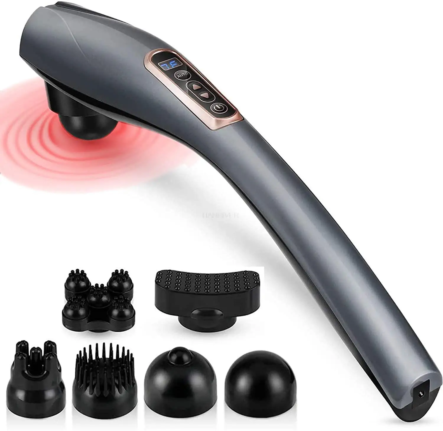 Rechargeable Hand Held Deep Massager for Muscles Neck Cordless Electric Body Massage with Port Design Deep Tissue Массажер спины