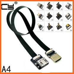 FPV HDMI-compatible Male to Female 90 degree Adapter FPC Ribbon Flat HD Cable Pitch 20pin for Multicopter Aerial Photography