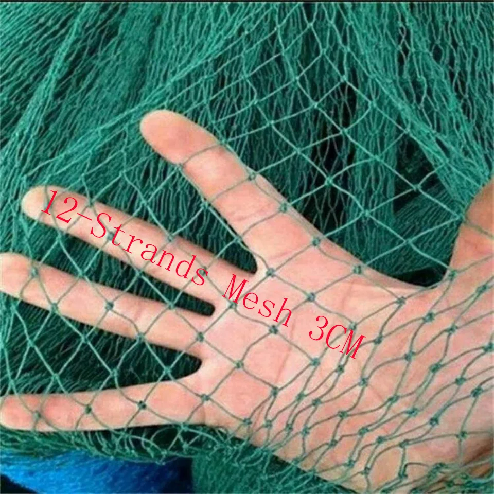 

12 Strands of 3cm Hole Anti-bird Net Garden Protection Fence Nets Chicken Nets Breeding Fishing Nets CustomizeTrellis Netting