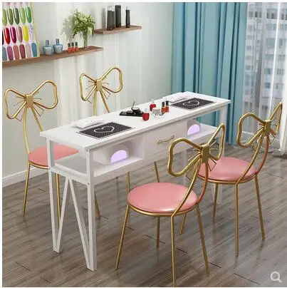 New nail table and chair set single simple modern nail shop table double nail table