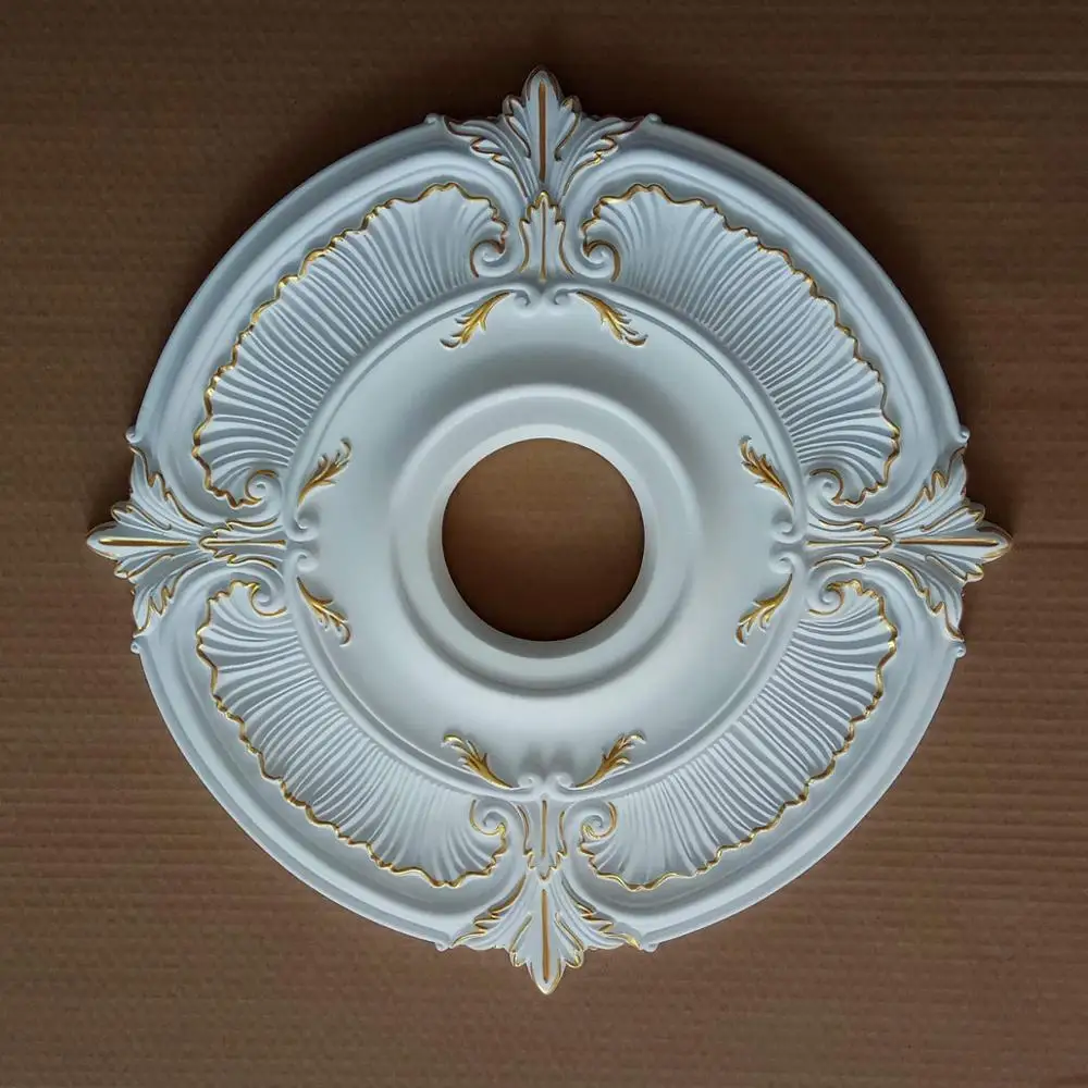 Chandelier Ceiling Plate Rosette PU Decorative Ceiling Rose Pendant Light Base Lamp Decorative Panel Wall Moulding