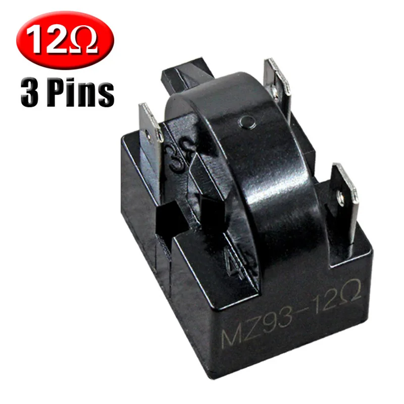 3PIN 12 Ohm คอมเพรสเซอร์ตู้เย็น PTC Starter รีเลย์สําหรับชิ้นส่วนตู้เย็น
