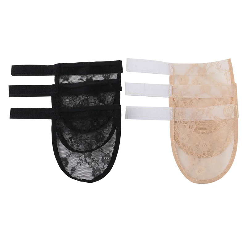 50 pcs Hair Net For Making Ponytail Wig Caps For Making Ponytail Black Color Top Qulity Guleless Hairnet With Adjustable Strap